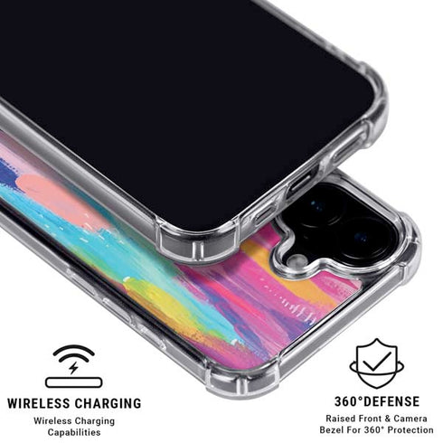 Pink Sparkle Brush Stroke by Etta Vee iPhone 17 Clear Case